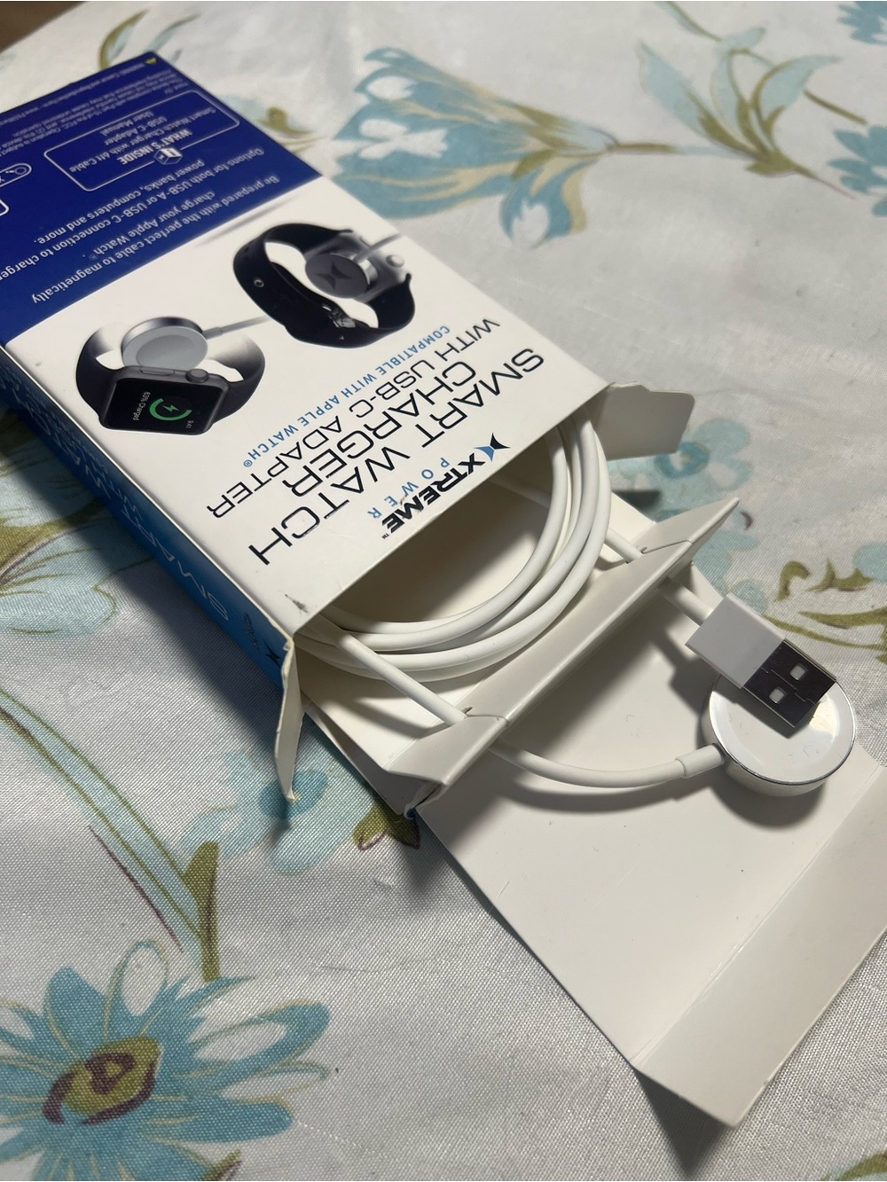 Xtreme White Magnetic Smartwatch Charger Cable for Apple Watch